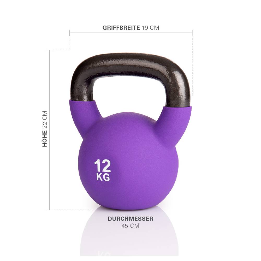 Sport Tec Kettlebell, 12 kg, lila Räumungsverkauf