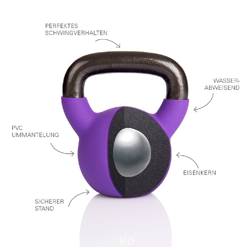 Sport Tec Kettlebell, 12 kg, lila Räumungsverkauf
