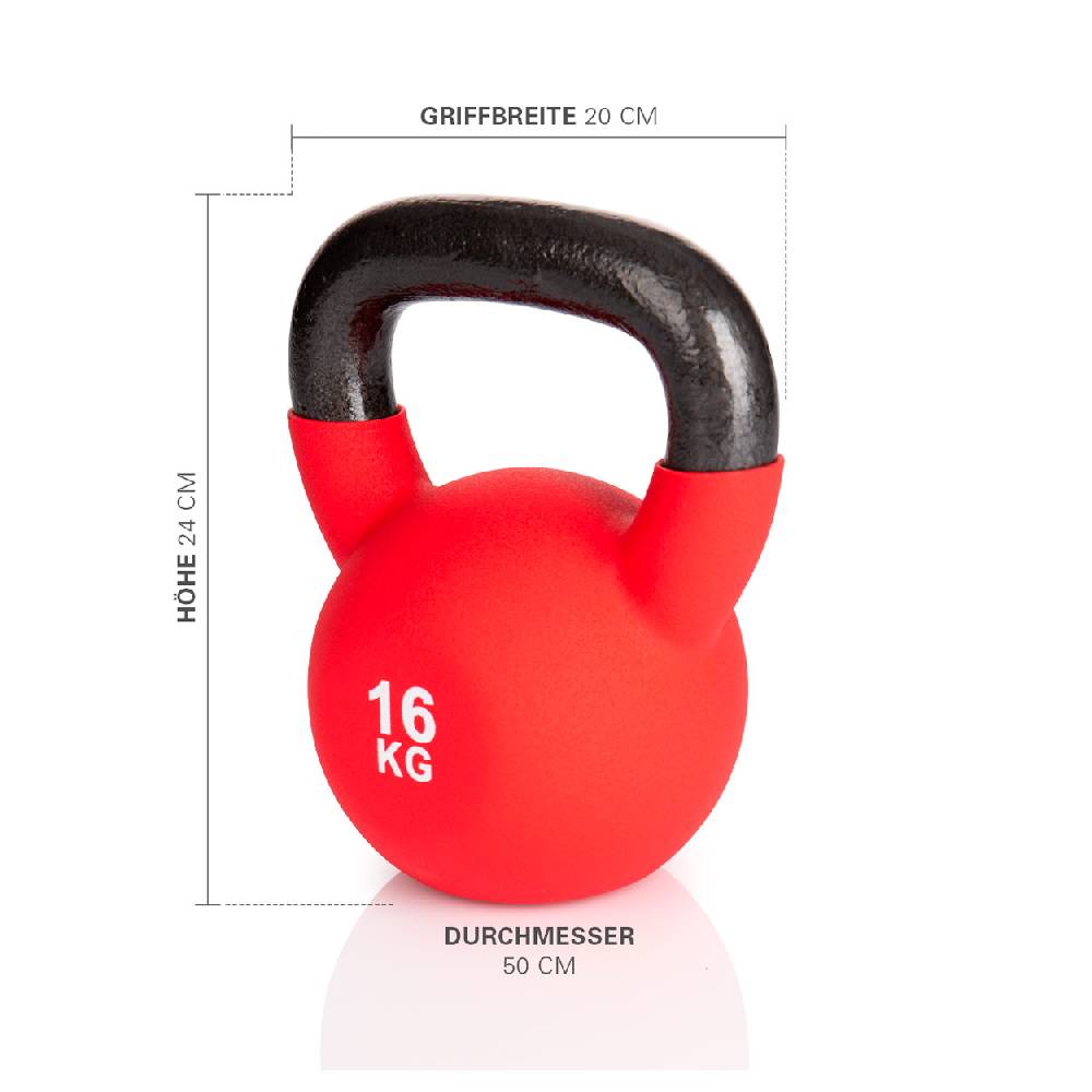 Sport Tec Kettlebell, 16 kg, rot Kauf eins, bekomm eins gratis