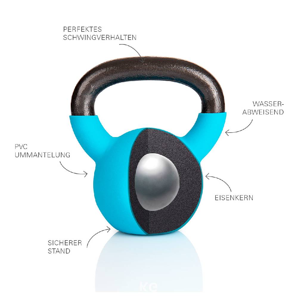 Sport Tec Sport-Tec Kettlebell-Set 9-tlg., 4-24 kg inkl. Ablage Kostenlose Rückgabe