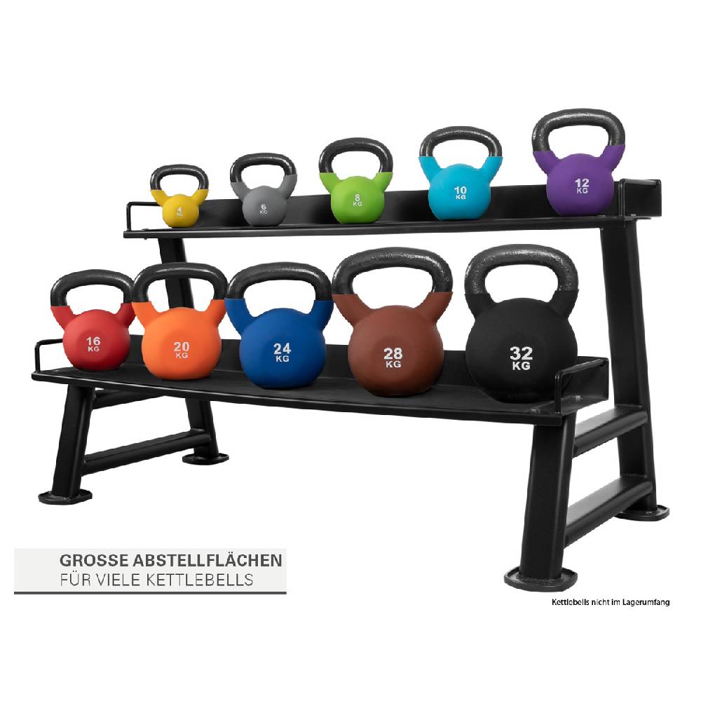 Sport Tec Kettlebell-Ständer mit 2 Ablagen, LxBxH 139x63x74 cm Letzte 3 Tage