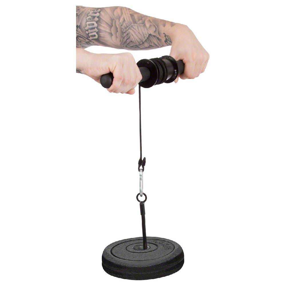 Sport Tec Unterarmtrainer inkl. 2 Hantelscheiben aus Gusseisen, je 2,5 kg