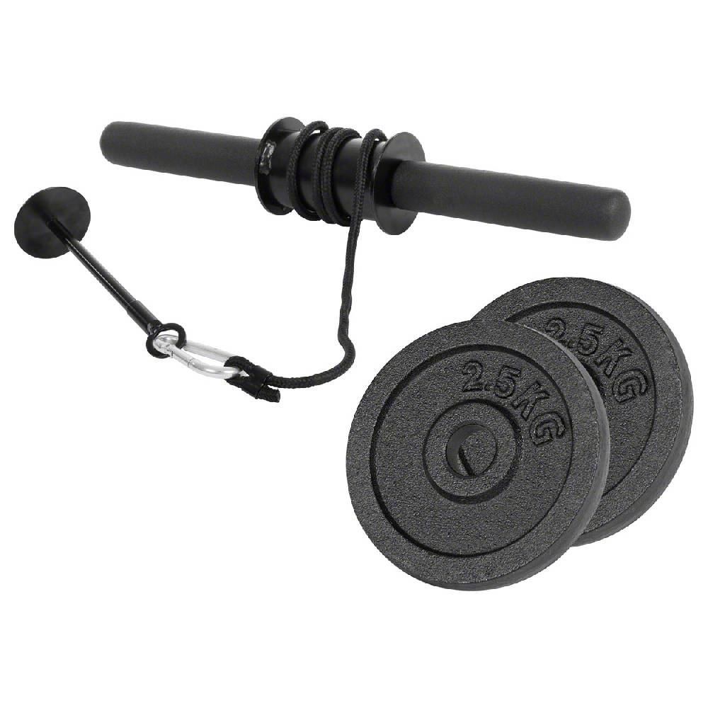 Sport Tec Unterarmtrainer inkl. 2 Hantelscheiben aus Gusseisen, je 2,5 kg Fabrikladen