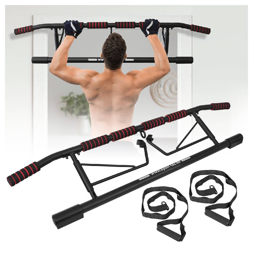 Sport Tec Sport-Tec Türreck Klimmzugstange klappbar, 117x28 cm, inkl. 2 Power Ropes + 2 Karabinerhaken
