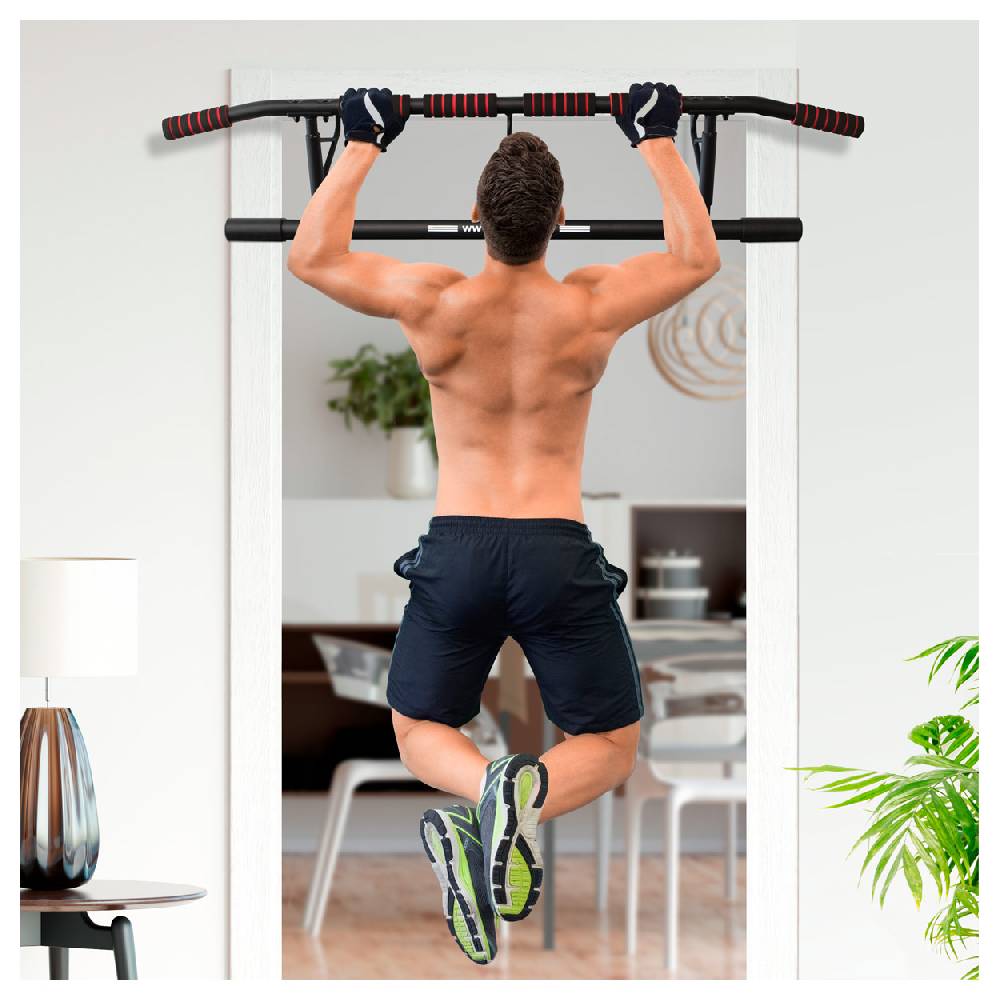Sport Tec Sport-Tec Türreck Klimmzugstange klappbar, 117x28 cm, inkl. 2 Power Ropes + 2 Karabinerhaken Tiefpreis