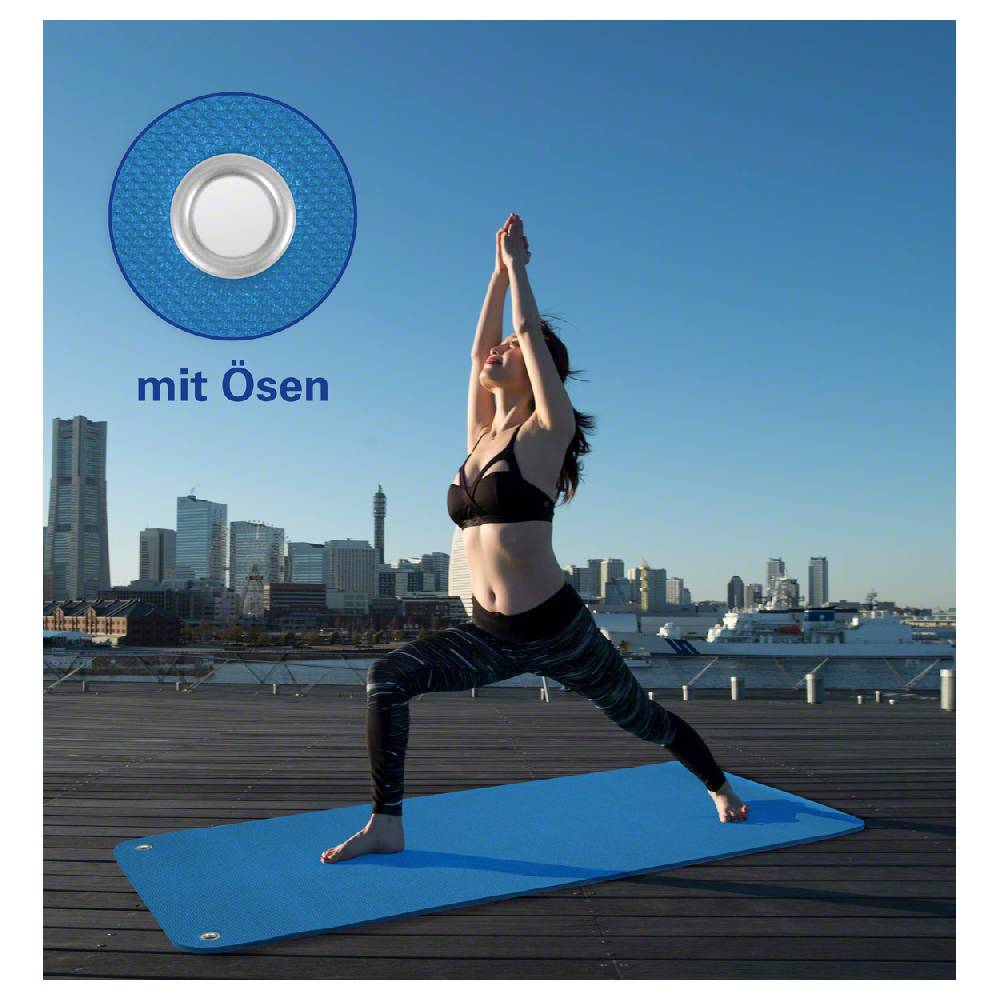 Sport Tec Pilates- und Yogamatte inkl. Ösen, LxBxH 180x60x0,6 cm, blau