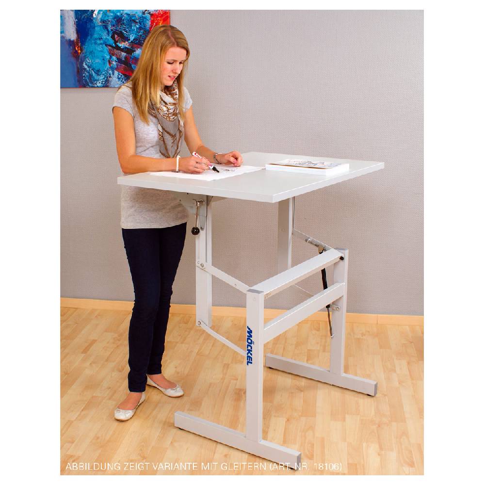 Sport Tec Möckel Sitz-Steharbeitstisch Ergo S72 BxTxH 80x60x72-122 cm, mit Rollen, grau/grau Cyber Monday