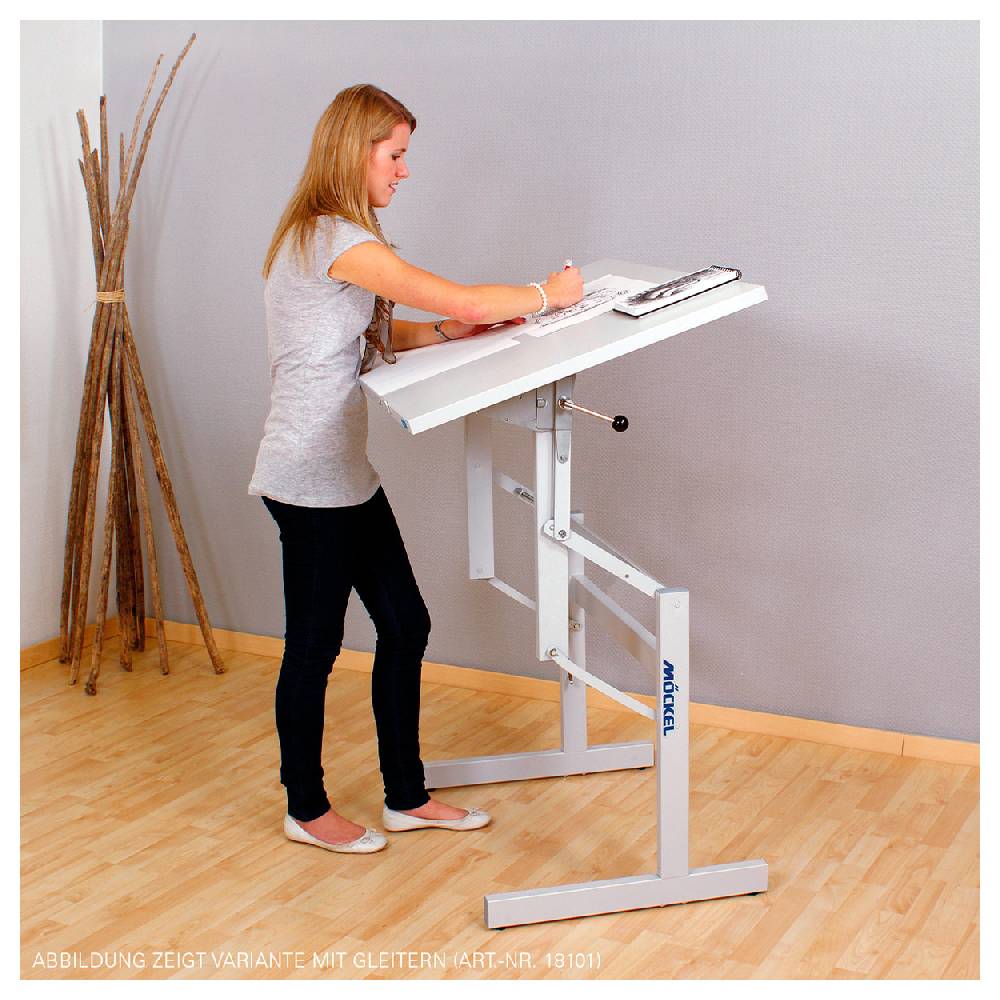 Sport Tec Sitz-Steharbeitstisch Ergo S72 BxTxH 120x80x72-122 cm, mit Rollen, grau/grau Osterangebot