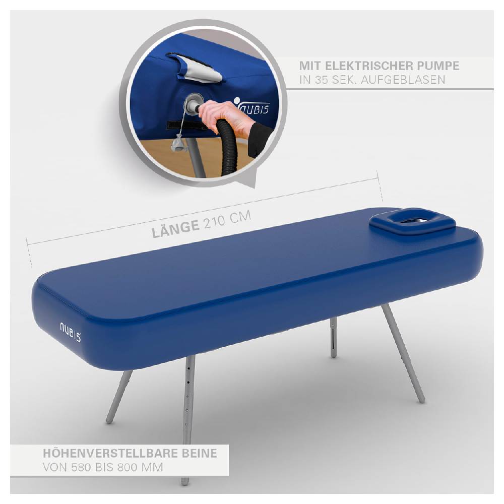 Sport Tec NUBIS Aufblasbare Massageliege Pro XL 2.0, LxBxH 210x75x66-88 cm zollfrei