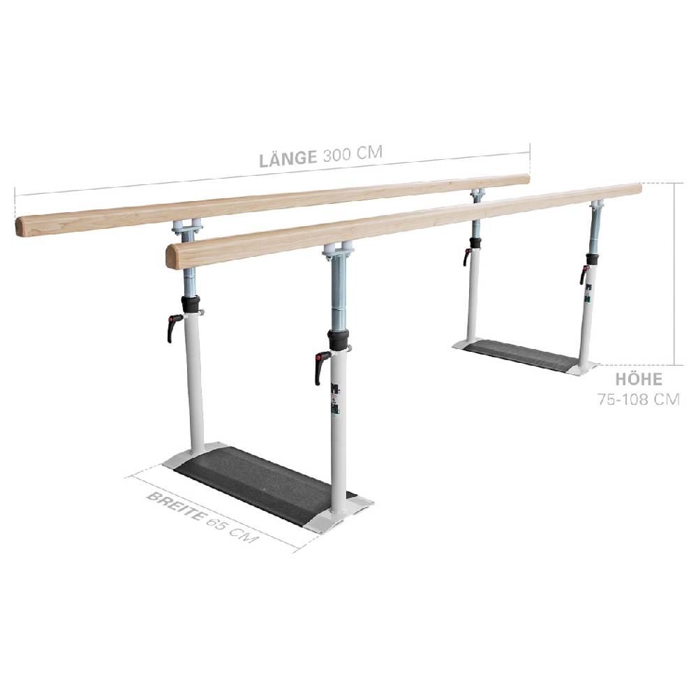Sport Tec Gehbarren Standard, Holmenlänge 3 m Holme aus Holz Fabrikverkauf