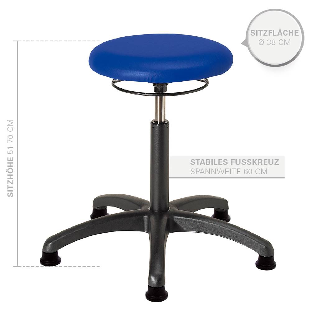 Sport Tec Drehhocker Standard mit Polster und Gleitern Heißer Verkauf