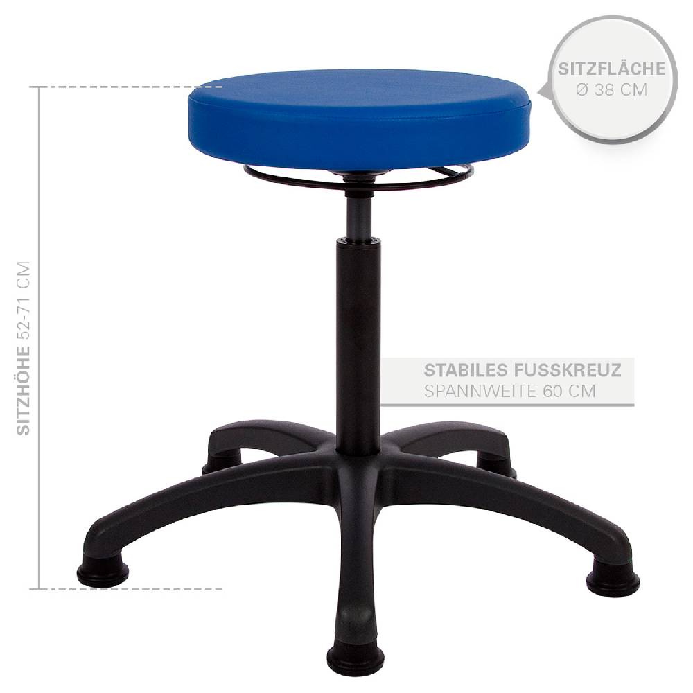 Sport Tec Drehhocker Standard mit Komfort-Polster und Gleitern Zeitlich begrenztes Angebot