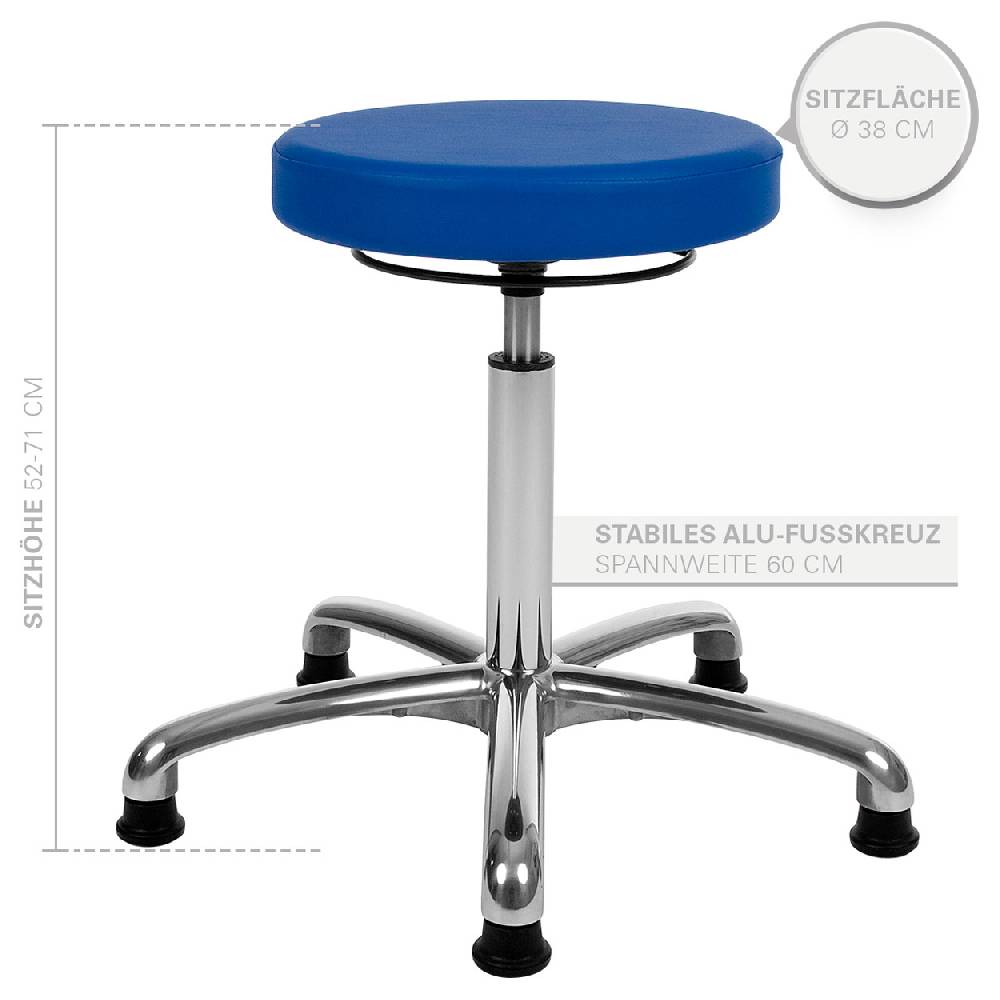 Sport Tec Drehhocker Exklusiv mit Komfort-Polster und Gleitern Blitzangebot