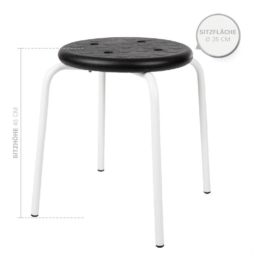 Sport Tec Mehrzweckhocker Standard mit PU-Sitzfläche, ø 35 cm, Sitzhöhe 45 cm Tägliche Deals