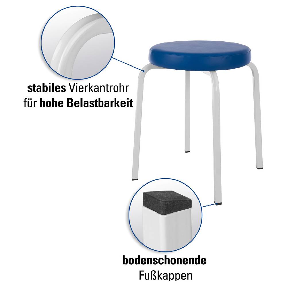 Sport Tec Gymnastikhocker Exklusiv mit Komfort-Polster, ø 38 cm, Sitzhöhe 45 cm VIP-Rabatte