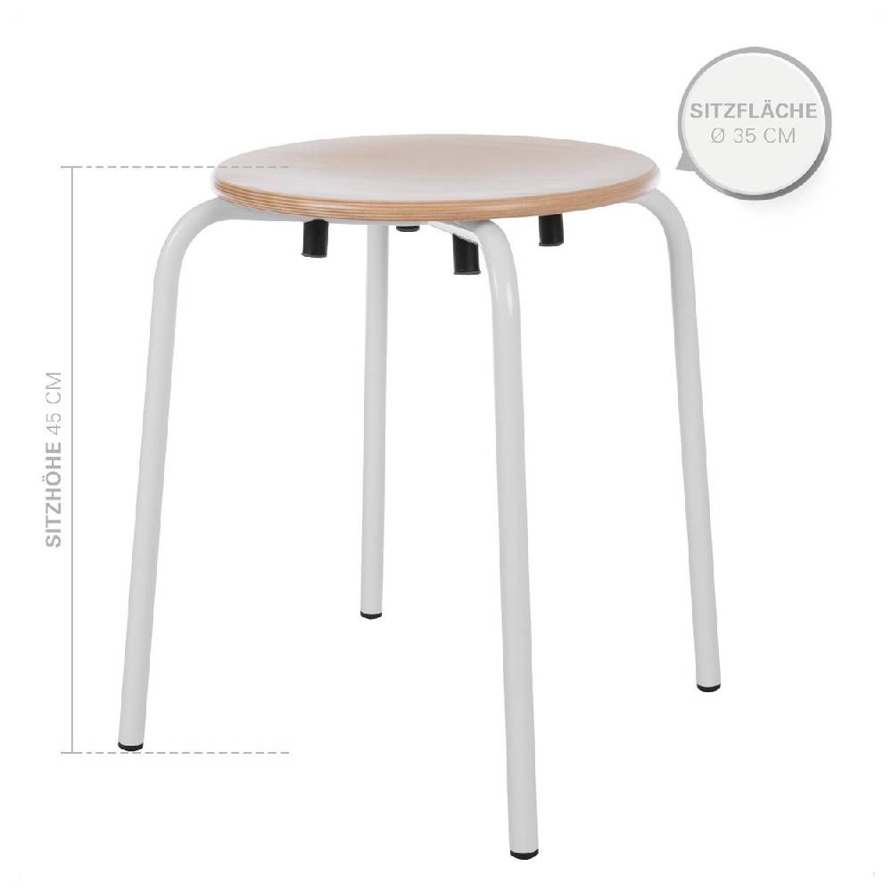 Sport Tec Gymnastikhocker Standard mit Holzsitzfläche, Ø 35 cm, Sitzhöhe 45 cm Letzte 2 Tage