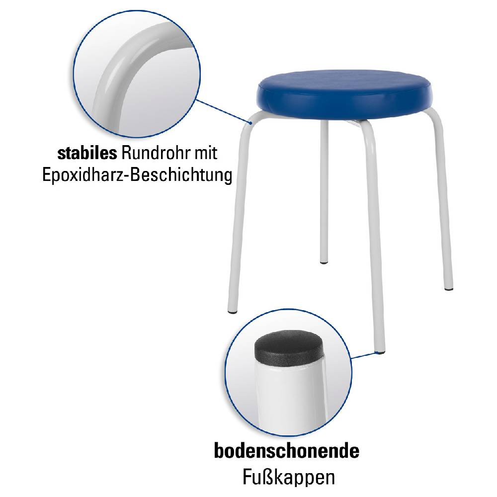 Sport Tec Gymnastikhocker Standard mit Komfort-Polster, ø 38 cm, Sitzhöhe 45 cm Zeitbegrenzte Promotion