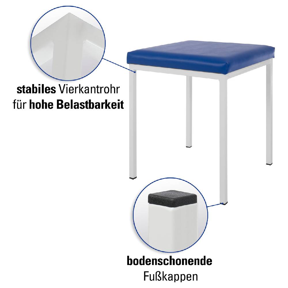 Sport Tec Hocker mit Polster, LxB 40x40 cm, Sitzhöhe 45 cm Bis zu 50% Rabatt