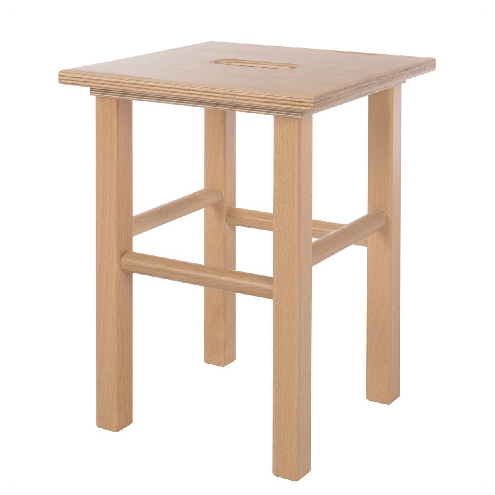 Sport Tec Holzhocker aus Hartholz, LxB 35x35 cm, Sitzhöhe: 45 cm Bis zu 60% Rabatt