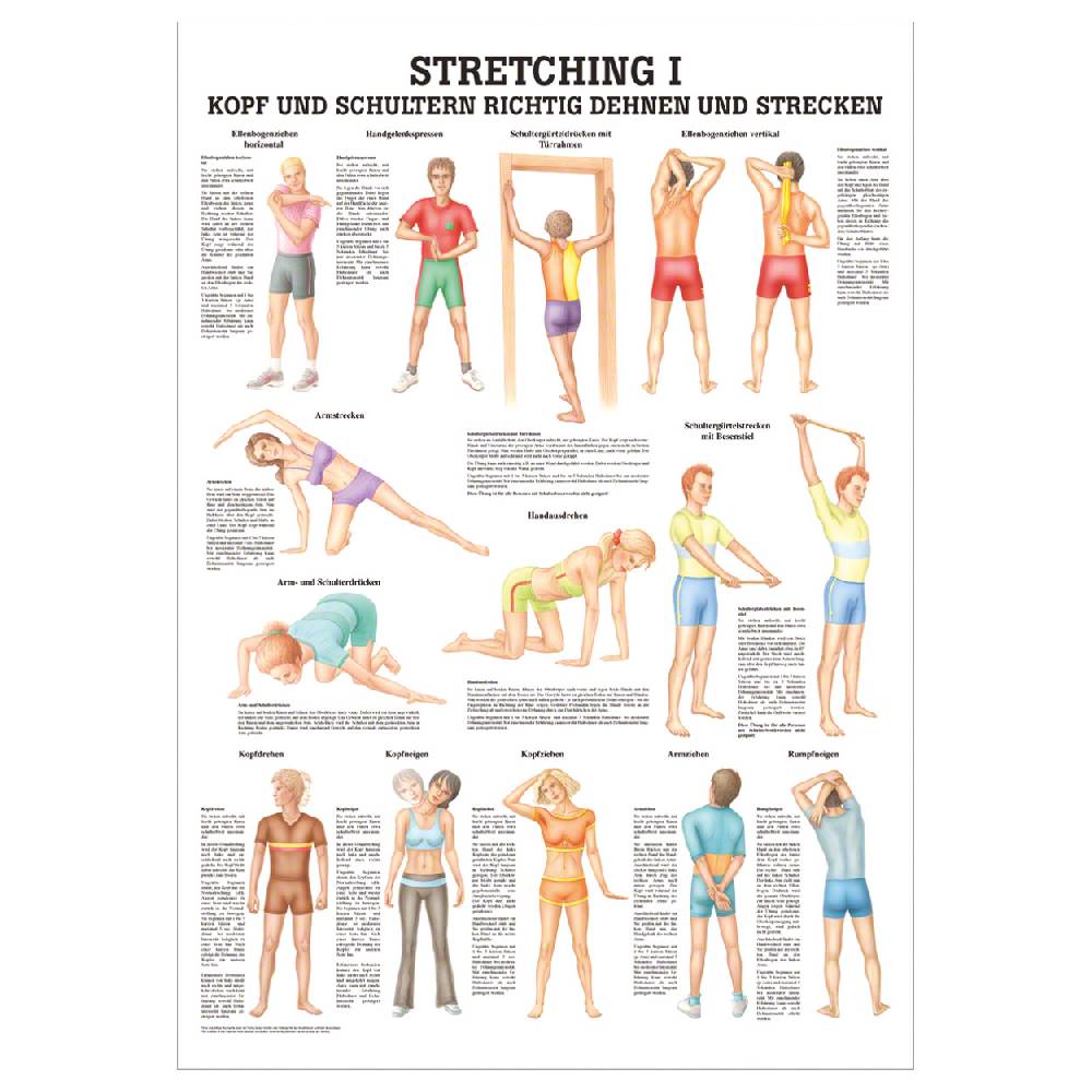 Sport Tec Mini-Poster "Stretching I", LxB 34x24 cm Bis zu 55% Rabatt