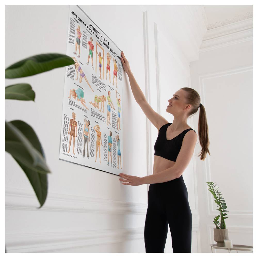 Sport Tec Lehrtafel "Stretching I", LxB 100x70 cm Rabatt