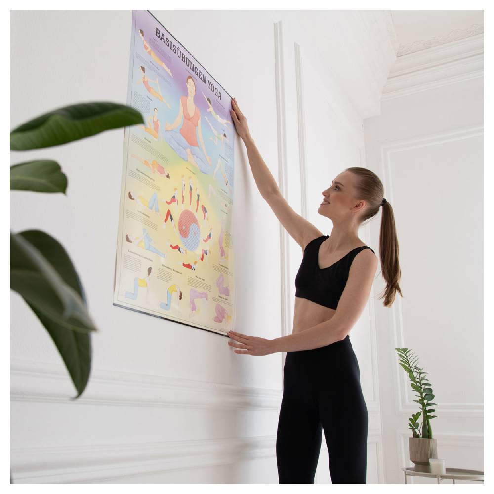 Sport Tec Lehrtafel "Basisübungen Yoga", LxB 100x70 cm Versandkostenfrei