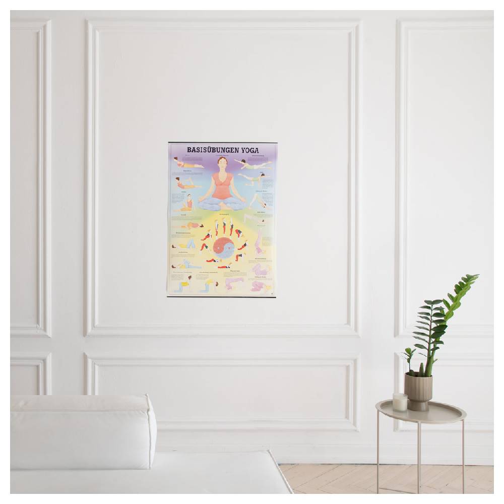 Sport Tec Lehrtafel "Basisübungen Yoga", LxB 100x70 cm Versandkostenfrei