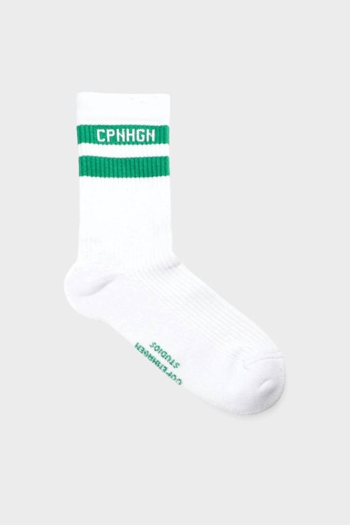 Studio Copenhagen CPH SOCKS 3 cotton blend white/green 2025