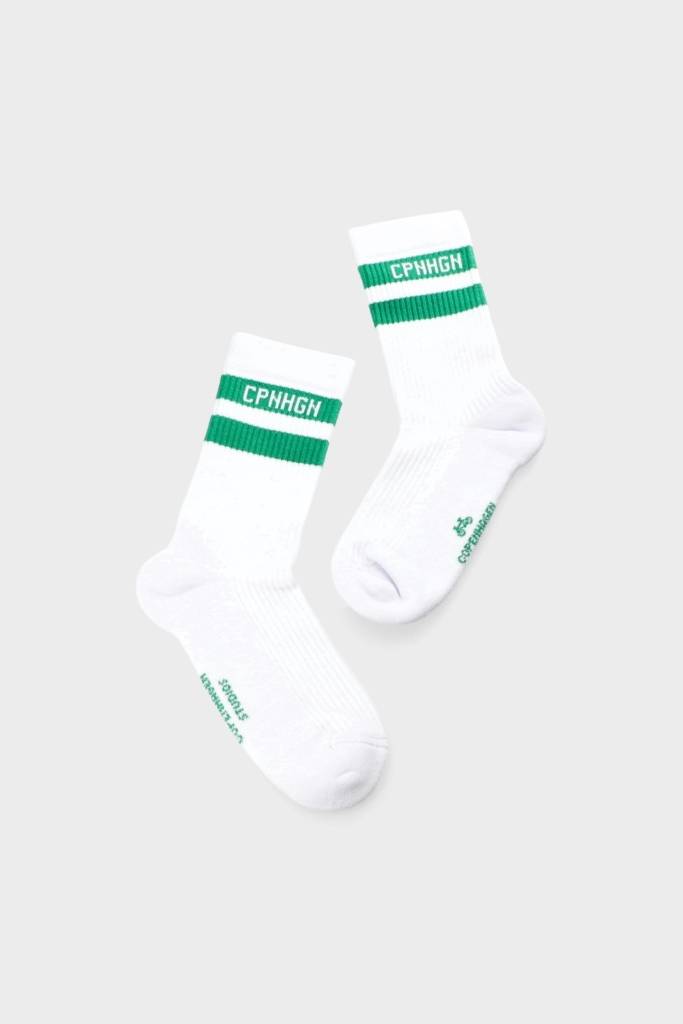 Studio Copenhagen CPH SOCKS 3 cotton blend white/green 2025