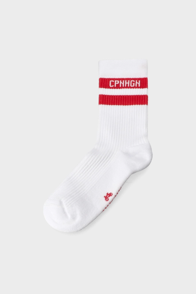 Studio Copenhagen CPH SOCKS 3 cotton blend white/red Fabrikverkauf