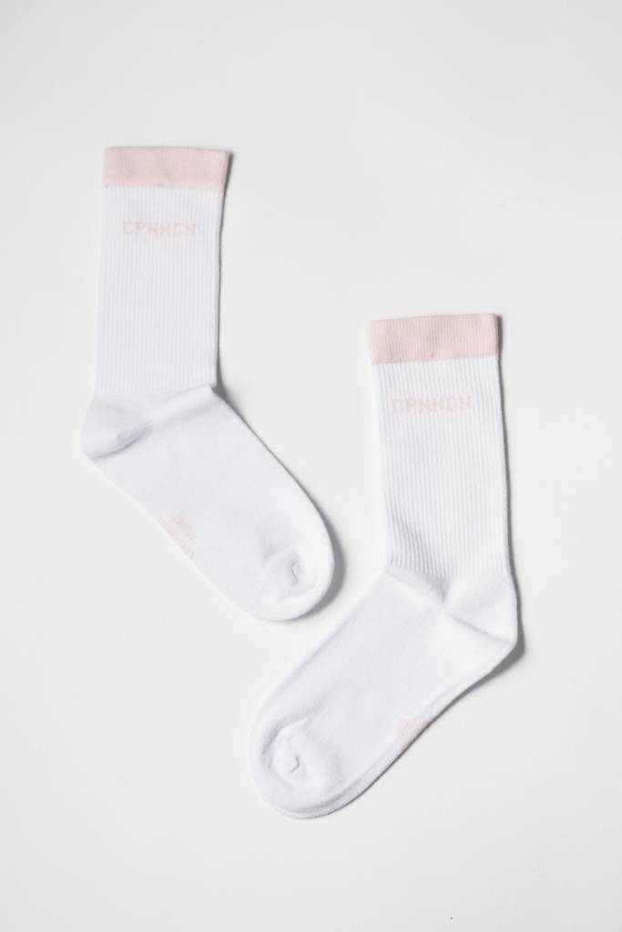 Studio Copenhagen CPH SOCKS 2 cotton blend white/light rose Sonderangebot