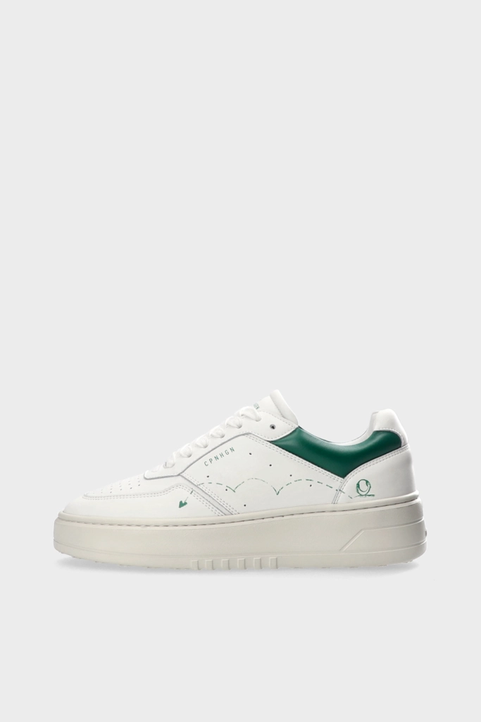 Studio Copenhagen CPH LONDON leather white/green Große Rabatte